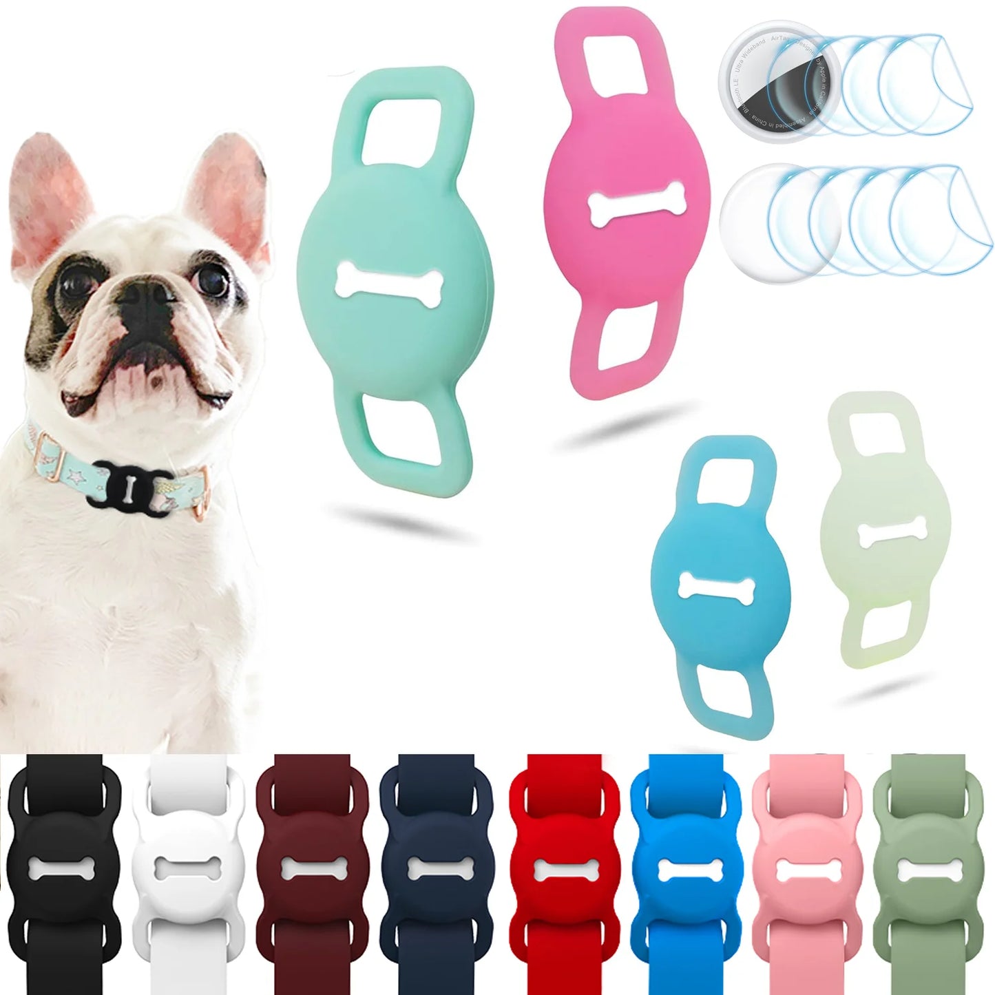 🐾 Glow in Dark Airtag Dog Collar Holder - Secure, Comfortable & Pet-Friendly! 🐾