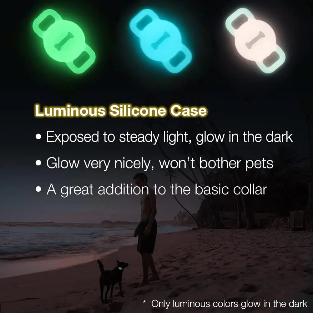 🐾 Glow in Dark Airtag Dog Collar Holder - Secure, Comfortable & Pet-Friendly! 🐾