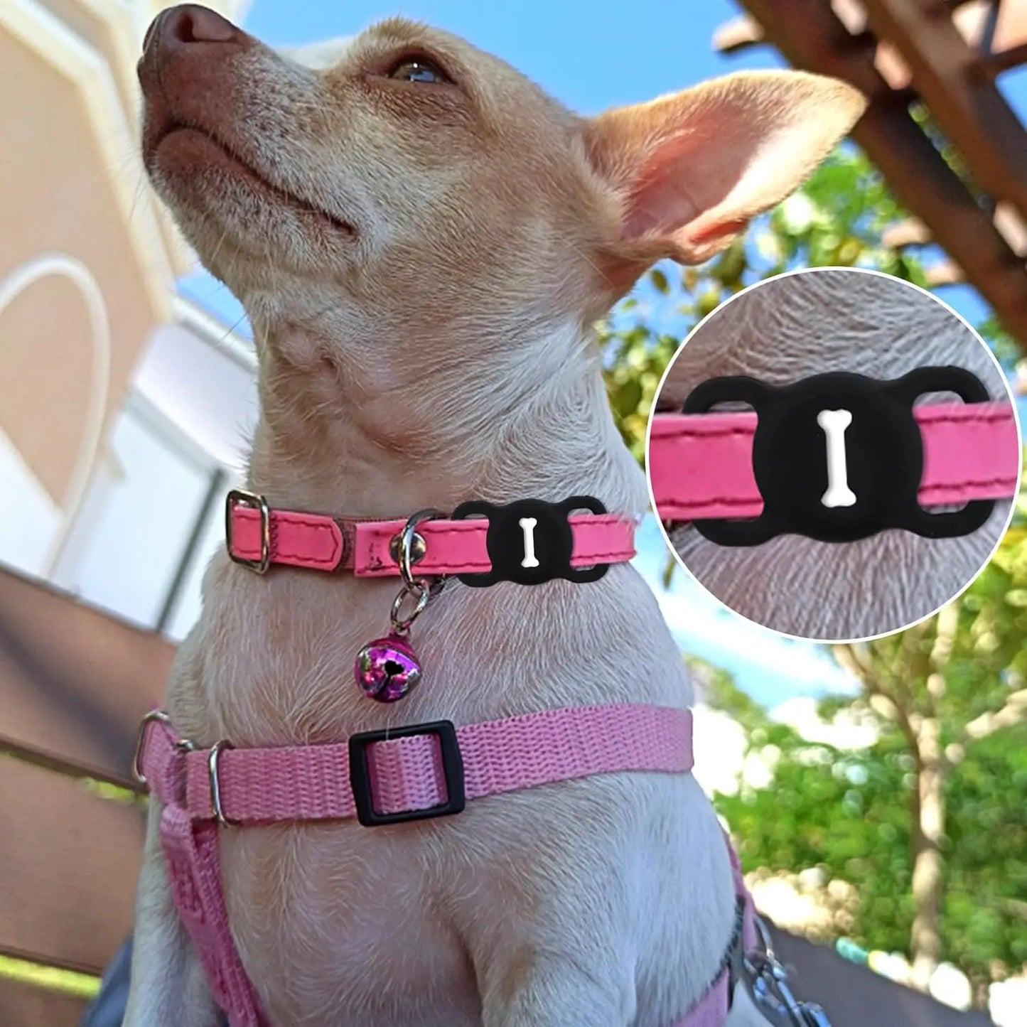 🐾 Glow in Dark Airtag Dog Collar Holder - Secure, Comfortable & Pet-Friendly! 🐾